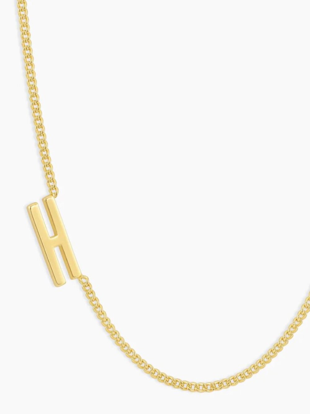 Gorjana Wilder Alphabet Necklace with letter H